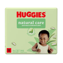 Load image into Gallery viewer, Huggies Natural Care PF Baby Wipes Sensitive Unscented 4x48 -(192 Wipes)