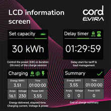 Load image into Gallery viewer, Cord EVIRA Professional 10m Portable EV Charger 2.3kW to 22kW w/ UK adaptor kit