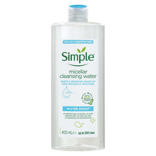 Load image into Gallery viewer, 3x or 6x 400ml Simple Water Boost Micellar Cleansing Water for Dehydrated Skin