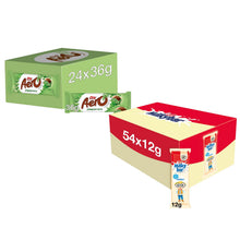 Load image into Gallery viewer, Nestle Chocolate Bar,Aero Peppermint 24x36g &amp; Milkybar Creamy White 54x12g