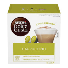 Load image into Gallery viewer, Nescafe Dolce Gusto Coffee Pods Caps Box of 16 Cappuccino Extra Cremoso
