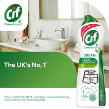 Load image into Gallery viewer, Cif Cleanboost Cream Original Multipurpose Cleaner for Multi surfaces 750ml, 3pk
