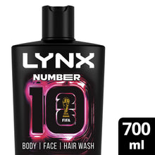 Load image into Gallery viewer, Lynx FIFA Limited Edition Number 10 Body Wash 3-in-1 Shower Gel XL 700ml, 6pk