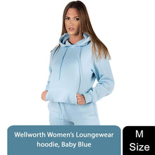 Load image into Gallery viewer, Wellworth Womens Baby Blue Hoodie Size M Soft Cozy Loungewear Pullover