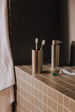 Load image into Gallery viewer, COSMIC Toothbrush holder Light grey Measures 6.5 x 6.5 x 13.5 cm
