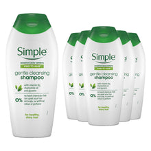Load image into Gallery viewer, Simple Kind to Hair Gentle Care Shampoo 400ml Pro-Vitamin B5 Sensitive 6 Pack