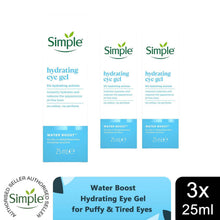 Load image into Gallery viewer, Simple Eye Gel Hydrating or Brightening for Tired &amp; Screen-Stressed Eyes25ml,3Pk