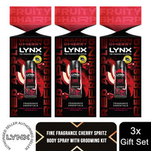 Load image into Gallery viewer, Lynx Fine Fragrance Cherry Spritz Essentials With Grooming Kit Gift Set For Men