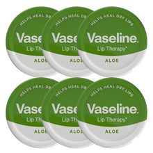 Load image into Gallery viewer, Vaseline Lip Balm Aloe Vera 20g, 6 Pack Lip Therapy Soothing Moisturising Care