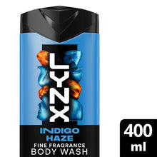 Load image into Gallery viewer, Lynx Fine Fragrance Indigo Haze Body Wash Premium Scent Lavender Musk 400ml, 6PK
