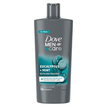 Load image into Gallery viewer, Dove Men+Care 3-in-1 Hair, Face and Body Wash Eucalyptus + Mint 700ml, 6 Pack