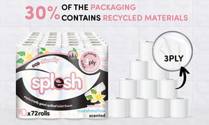 Splesh 72 Rolls Vanilla & Marshmallow Toilet + 18 Mango Kitchen Towel