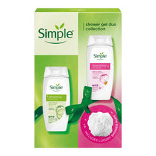 Load image into Gallery viewer, SIMPLE Shower Gel Duo Collection Gift Set 2 piece, Choose your pack 1,2,3 or 4