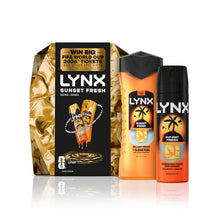 Load image into Gallery viewer, Lynx Sunset Fresh Gift Set with Spray &amp; Body Wash, Win FIFA 2026 Tickets