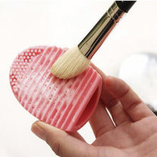 Load image into Gallery viewer, Silicone Egg Sponge Scrubber Make-Up Brush Cleaner - Pink