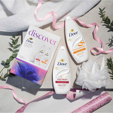Load image into Gallery viewer, Dove Discover Bodywash Collection 2 Pieces Gift Set for Her with Shower Puff