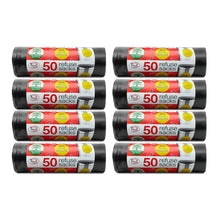 Load image into Gallery viewer, Tidyz Drawstring Refuse Sacks Bin Bags, Black 50L, 8 pack