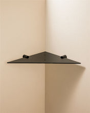 Load image into Gallery viewer, COSMIC Corner Shelf Black Installation with Screws Measures 32 x 17 x 3 cm
