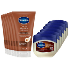 Load image into Gallery viewer, Vaseline Cocoa Butter Petroleum Jelly 100ml &amp; Hand Cream 75ml Set, 6 Pack