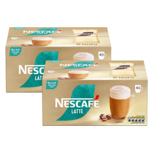 Load image into Gallery viewer, Nescafe Gold Latte Low Sugar Instant Coffee Sachets 40 Sachets, Pack of 2