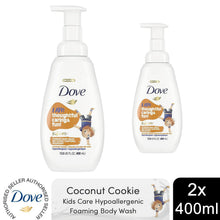 Load image into Gallery viewer, Dove Kids Care Hypoallergenic Skin Care Foaming Body Wash Coco Cookie 400ml, 2pk