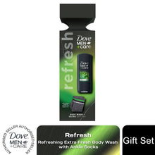 Load image into Gallery viewer, Dove Men+Care Refresh Extra Fresh Bodywash Gift Set for Him with Ankle Socks