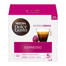Load image into Gallery viewer, Nescafe Dolce Gusto Coffee Pods Caps Box of 16 Espresso