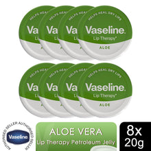 Load image into Gallery viewer, Vaseline Lip Balm Aloe Vera 20g, 8 Pack Lip Therapy Soothing Moisturising Care