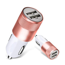 Load image into Gallery viewer, FX Powabud Car Charger USB 2.1A Twin Socket Rose Gold