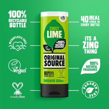 Load image into Gallery viewer, Original Source Vegan Shower Gel with 100% natural Fragrance 500ml, 6 Pack