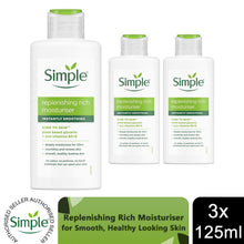 Load image into Gallery viewer, 3xor6x 125ml Simple KindtoSkin 12H Moisturisation Replenishing Rich Moisturiser