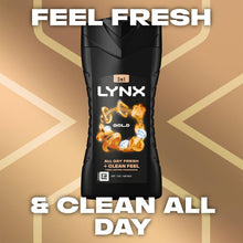 Load image into Gallery viewer, Lynx Gold 12-H Refreshing Fragrance Shower Gel Body Wash for Men, 6x225ml