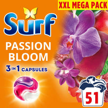 Load image into Gallery viewer, Surf 3 in 1 Laundry Washing Detergent Capsules Passion Bloom, 102 Washes
