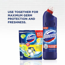 Load image into Gallery viewer, 10x Domestos Power 5 Lime Toilet Rim Blocks for LongLasting Protection 55g,Pkof5