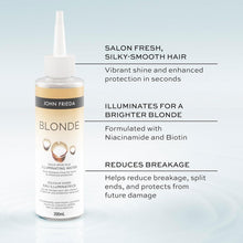 Load image into Gallery viewer, John Frieda Blonde Gold Silk Illuminating Water with Niacinamide &amp; Biotin, 200ml