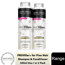 Load image into Gallery viewer, John Frieda Pro Filler+ Thickening Fine Hair Shampoo &amp; Conditioner Silicon-Free