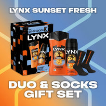 Load image into Gallery viewer, LYNX Sunset Fresh Duo &amp; Socks Gift Set 2 piece, Choose Your Pack Size 1,2,3 or 4