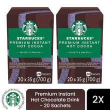 Load image into Gallery viewer, Starbucks Instant Hot Chocolate 20 Sachets 2 Pack Velvety &amp; Rich Chocolate Drink