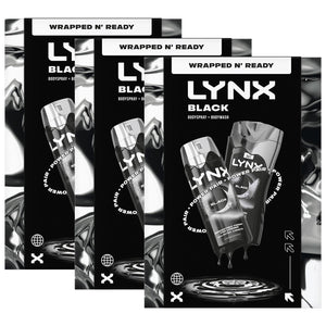 Lynx Black Gift Set for Men - Daily Grooming Duo with Fresh Scent & Skin Care