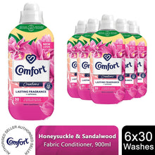 Load image into Gallery viewer, 6x Comfort Creations Fabric Conditioner Honeysuckle &amp; Sandalwood, 900ml - 30Wash