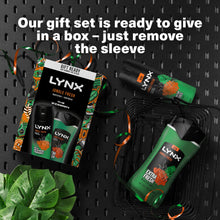 Load image into Gallery viewer, Lynx Jungle Fresh THE WINGMEN Body Spray &amp; Body Wash Duo Gift Set for Him