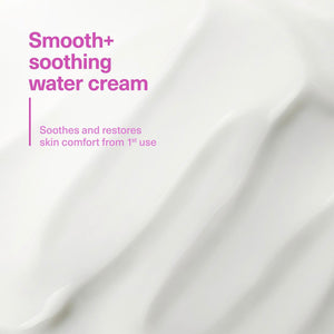 Simple Smooth+ Soothing Water Cream � Lightweight Moisturiser with Aloe & Ceramides, Calms and Hydrates Skin, No Perfume or Colour 50ml, Pack of 3