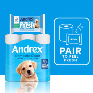 Andrex Toilet Roll Classic White Fragrance-Free 2 Ply Toilet Paper, 72 Rolls