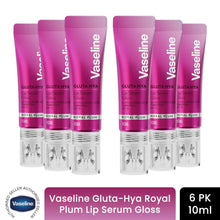 Load image into Gallery viewer, Vaseline Lip Gloss Serum Royal Plum 10ml, 6 Pack SPF15 Plumping Hydrating Care