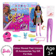 Load image into Gallery viewer, Barbie Colour Reveal Peel Unicorn Doll with 25 Accessories Toy Gift For Kids