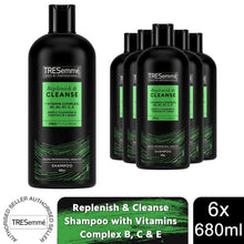 Load image into Gallery viewer, Tresemme Shampoo Replenish &amp; Cleanse with Vitamins Complex B, C &amp; E, 6x680 ml