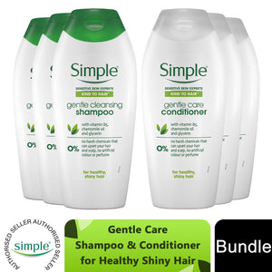 Simple Kind to Hair Gentle Care Shampoo & Conditioner Pro-Vitamin B5 200ml/400ml