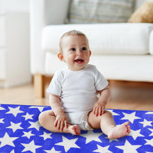 Load image into Gallery viewer, Nursery Decorative Rug Kit for Kids With Stars Thame, Blue &amp; White