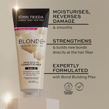 Load image into Gallery viewer, John Frieda Blonde + Repair Haircare Range- Shampoo, Conditioner &amp; Pre-Treatment