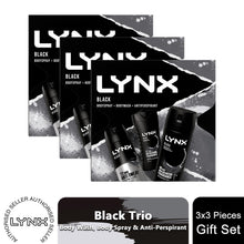 Load image into Gallery viewer, Lynx Black Body Wash, Body Spray &amp; Anti-Perspirant 3pcs Gift Set for Him
